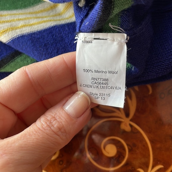 J CREW COLLECTION pants and merino wool sweater matching set striped SzM/L/6/8 - Picture 6 of 7